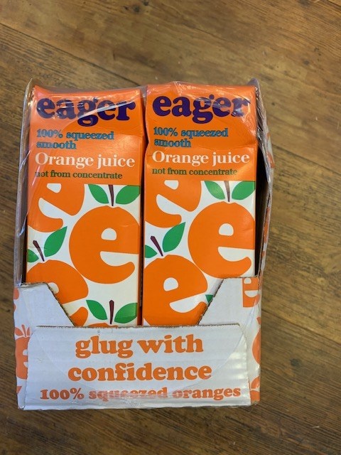 Eager ORANGE Juice (8 x 1L)